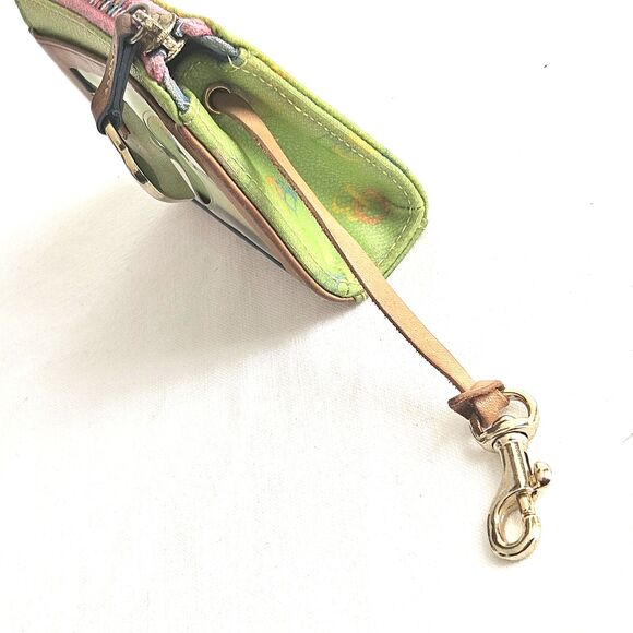 Vintage DOONEY & BOURKE Green DB Monogram Multicolor ID Coin Purse College Y2K - Picture 6 of 12